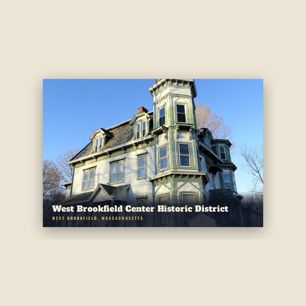 West Brookfield West Brookfield Center Historic District Postcard