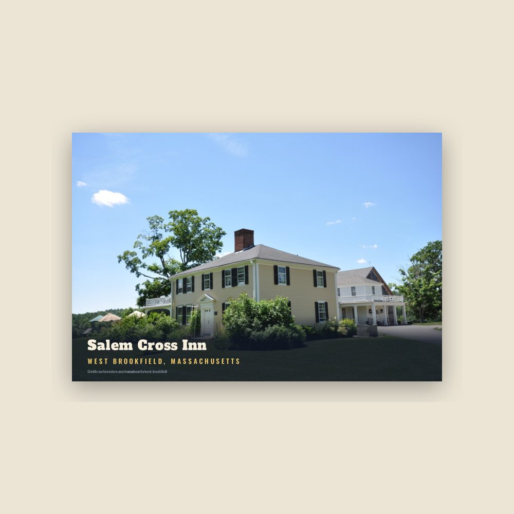 West Brookfield Salem Cross Inn Postcard