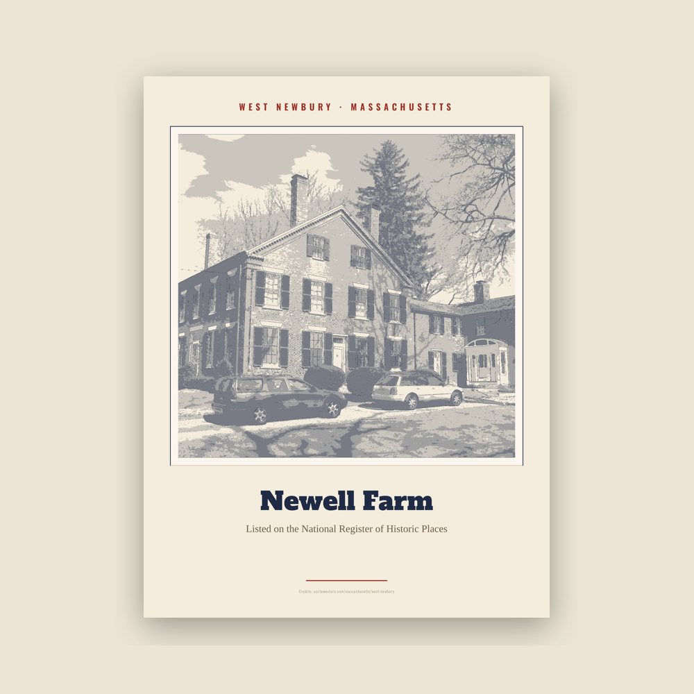 West Newbury Newell Farm Landmark Print