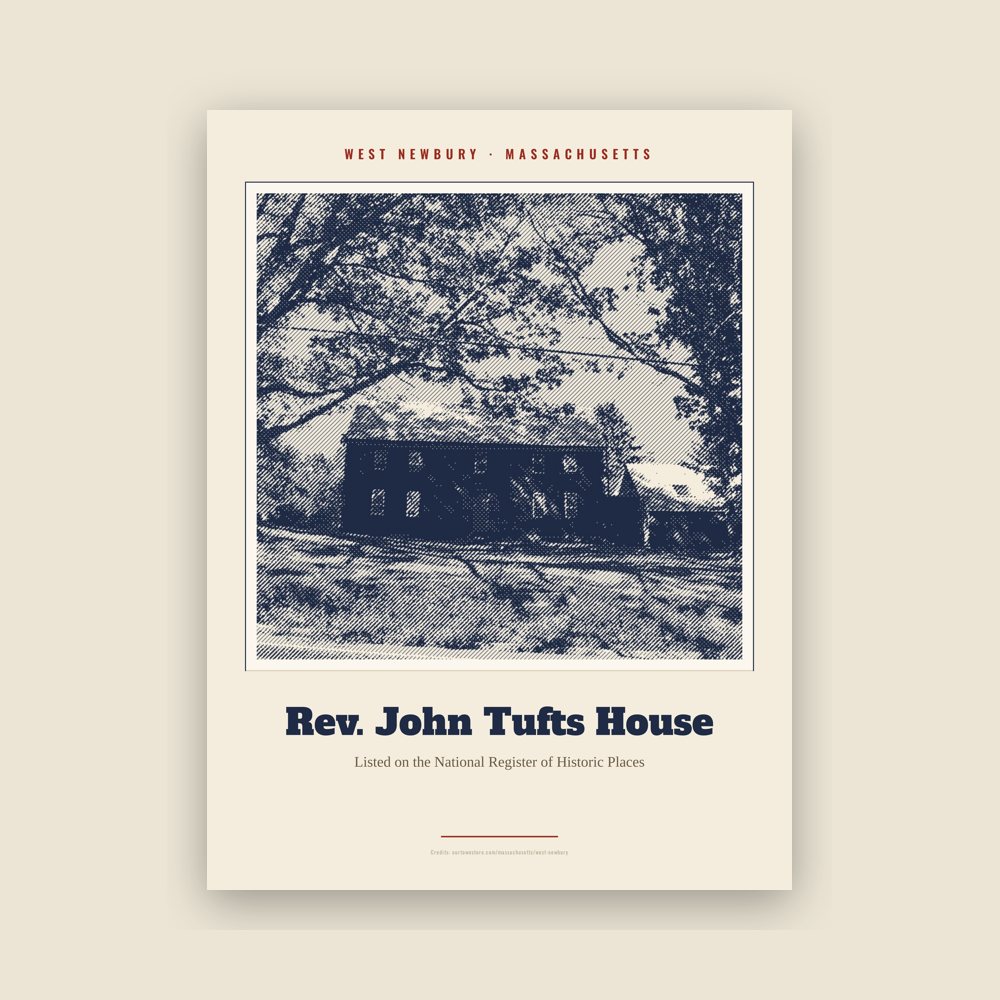 West Newbury Rev. John Tufts House Landmark Print
