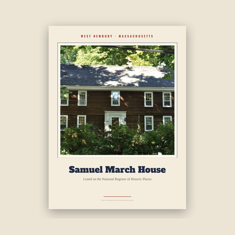 West Newbury Samuel March House Landmark Print