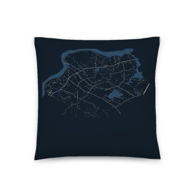 West Newbury Map Throw Pillow