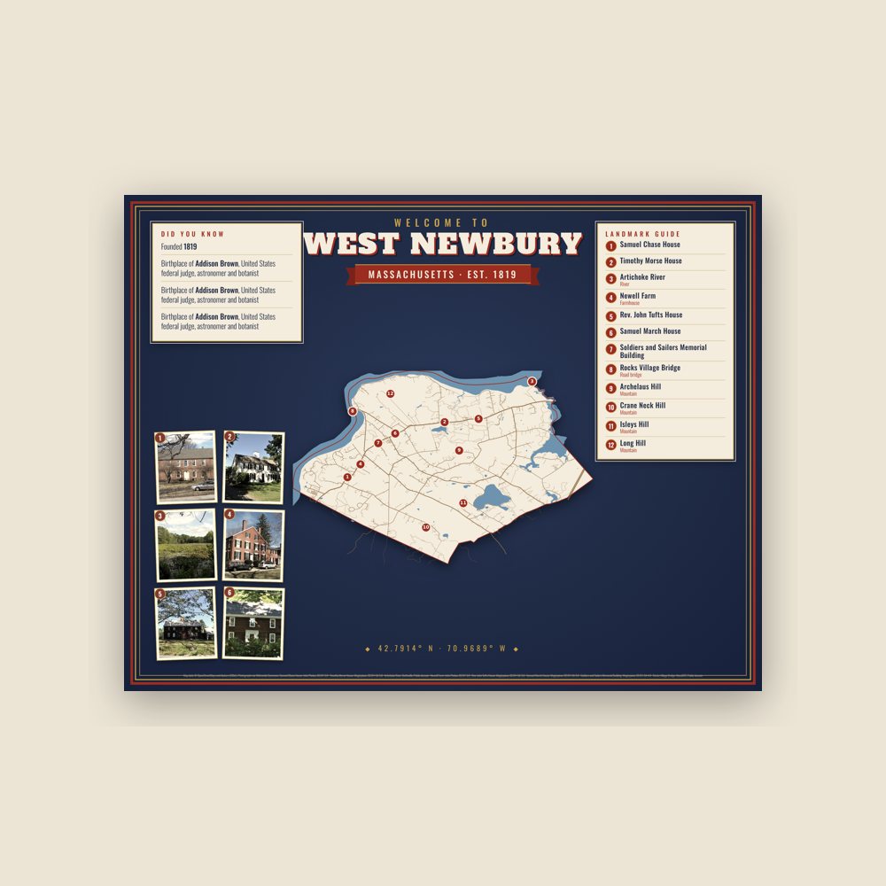 West Newbury Map Placemat