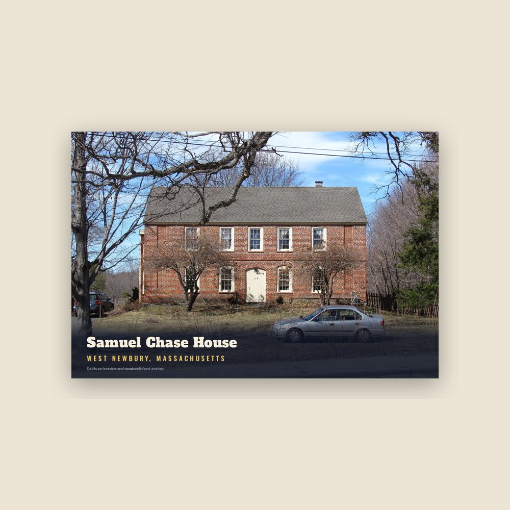 West Newbury Samuel Chase House Postcard