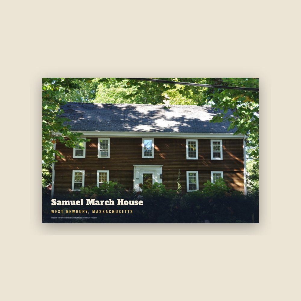 West Newbury Samuel March House Postcard