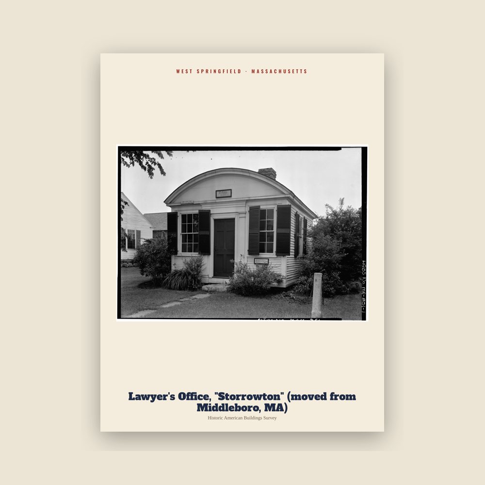 West Springfield Lawyer's Office, "Storrowton" (moved from Middleboro, MA) Archive Print