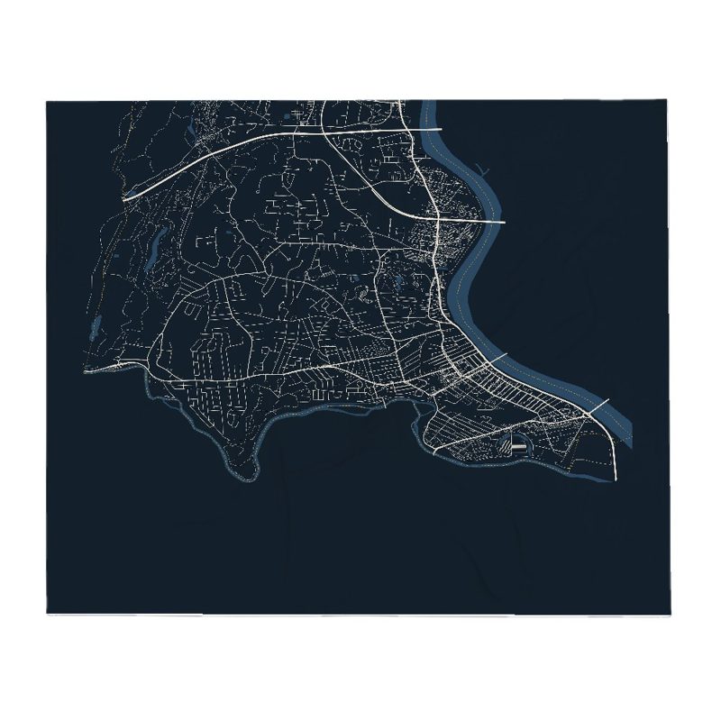 West Springfield Street Map Throw Blanket