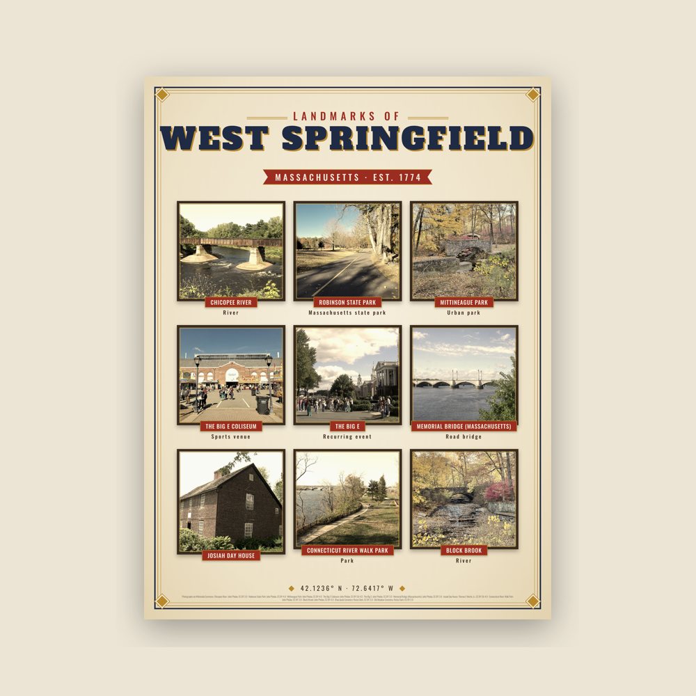 West Springfield Landmarks Photo Poster