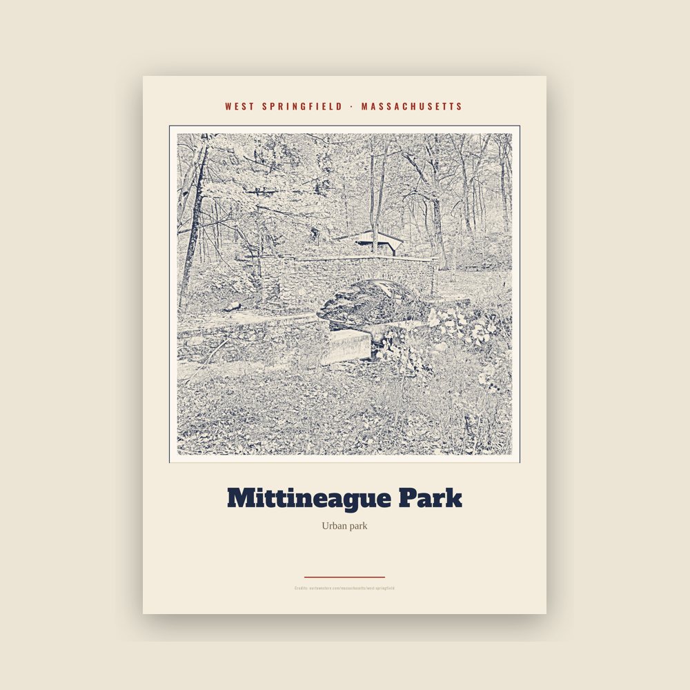 West Springfield Mittineague Park Landmark Print