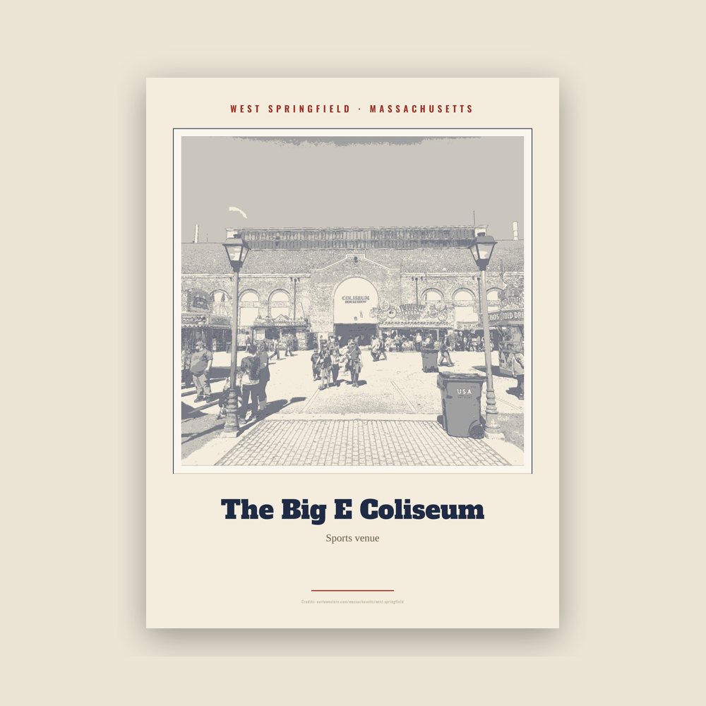 West Springfield The Big E Coliseum Landmark Print