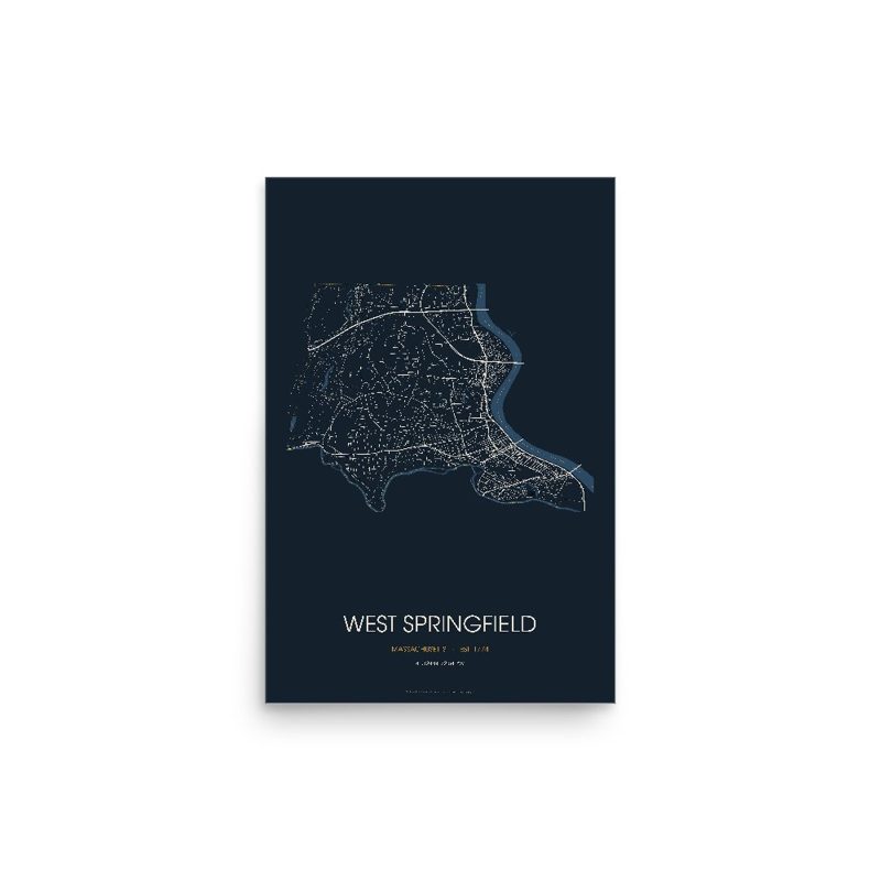 West Springfield Street Map Poster · Midnight