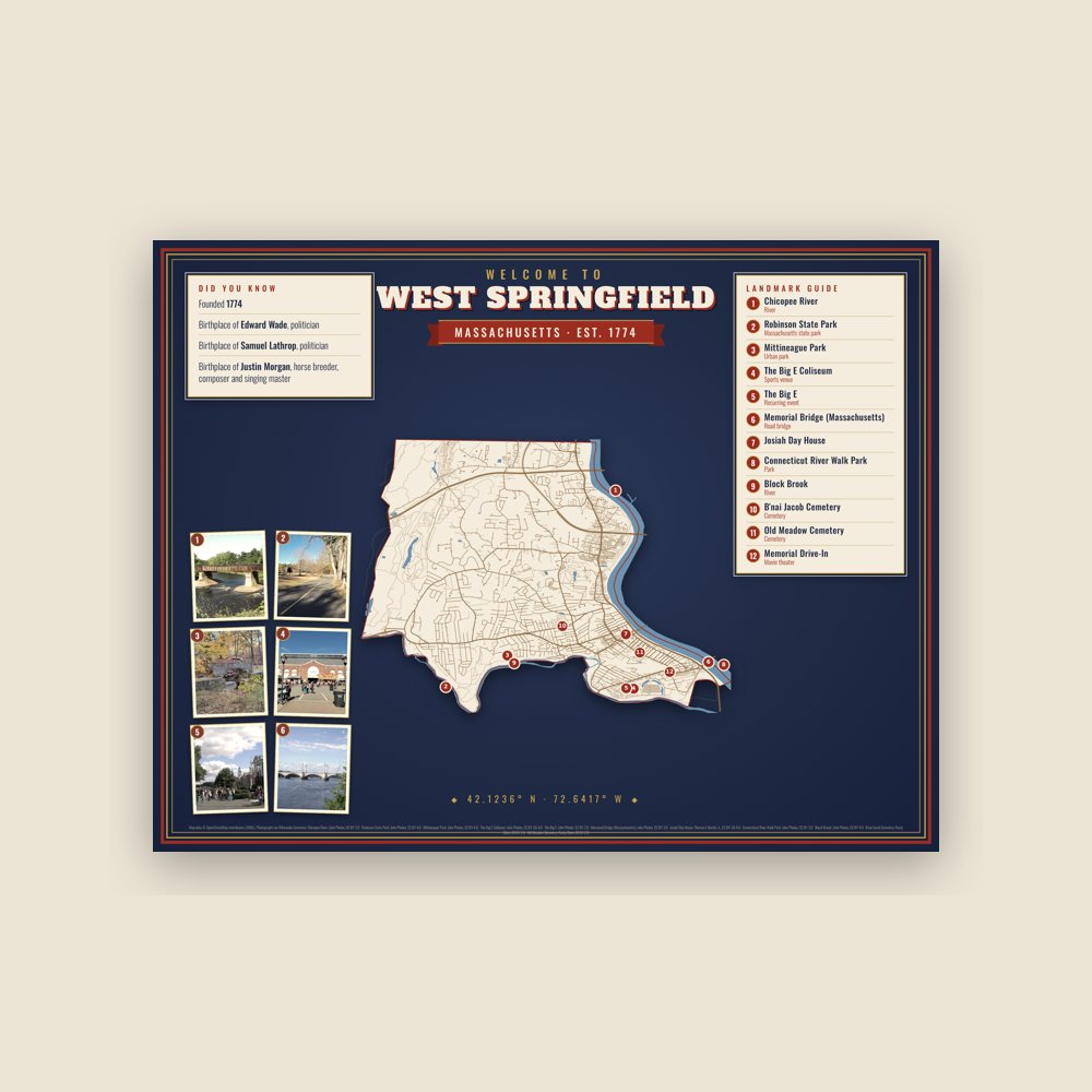 West Springfield Map Placemat