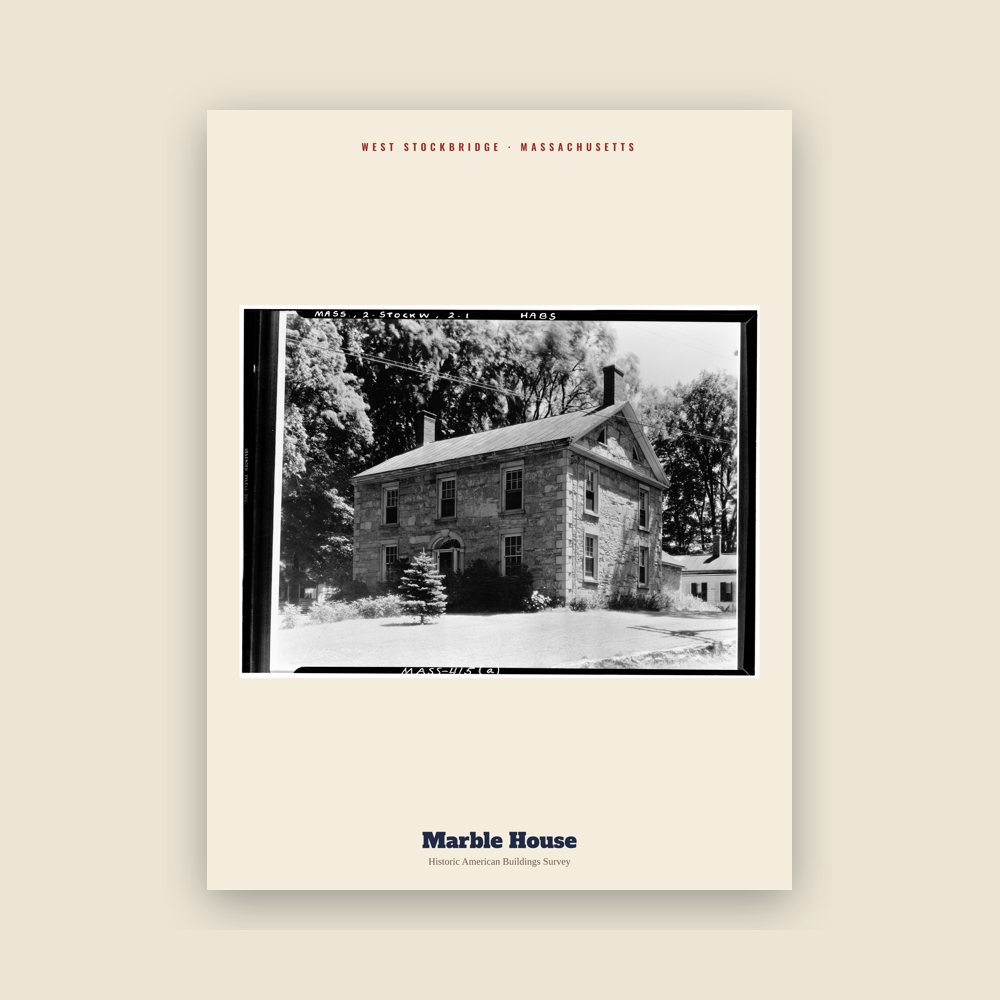 West Stockbridge Marble House Archive Print