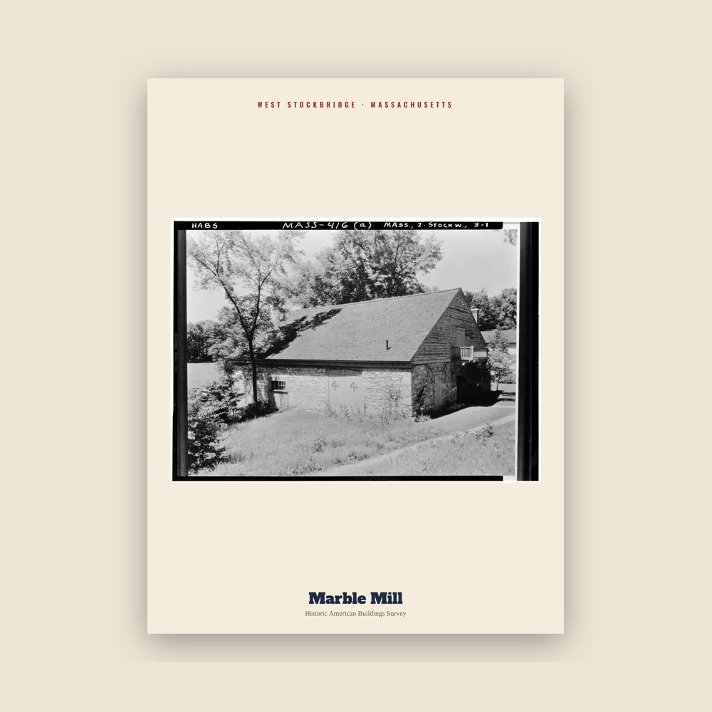 West Stockbridge Marble Mill Archive Print