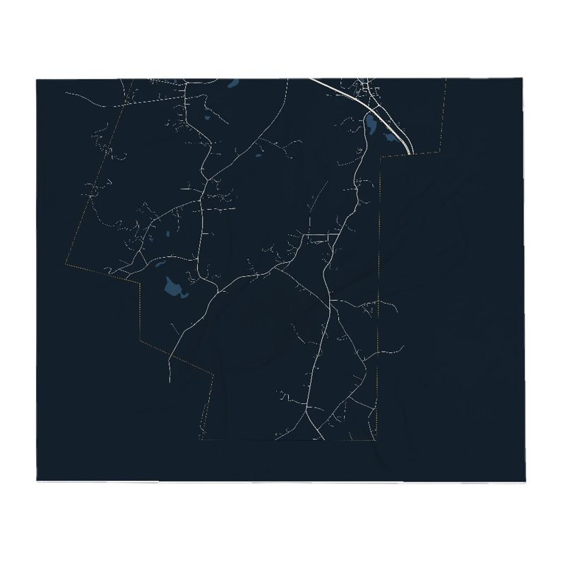 West Stockbridge Street Map Throw Blanket