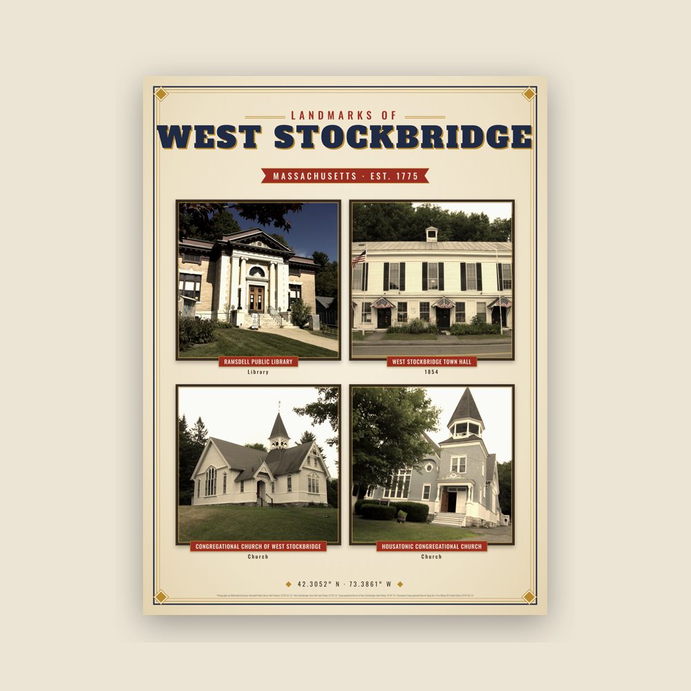 West Stockbridge Landmarks Photo Poster