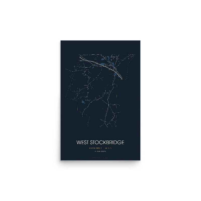 West Stockbridge Street Map Poster · Midnight