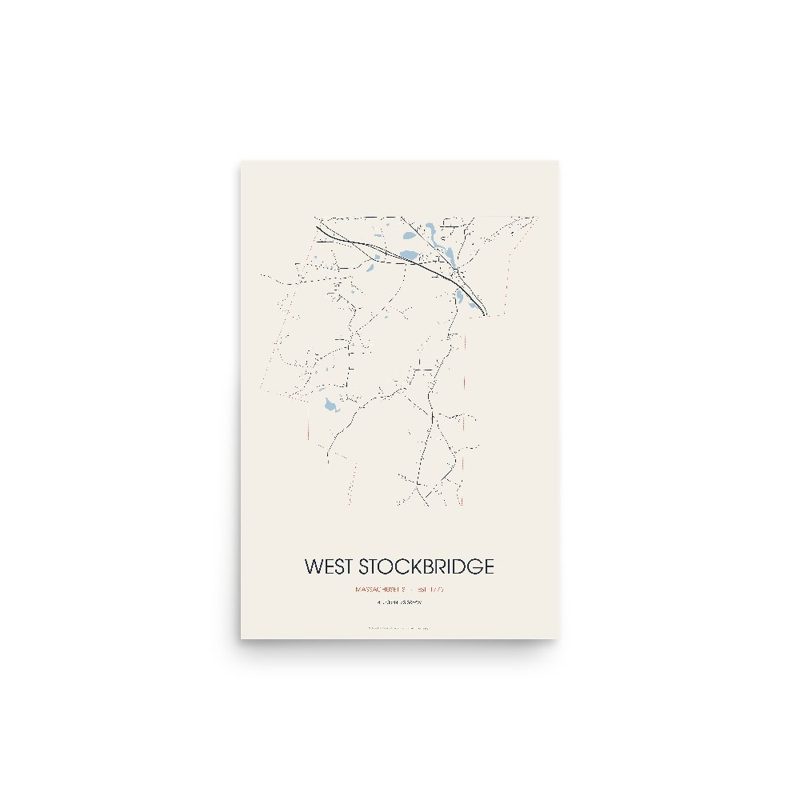 West Stockbridge Street Map Poster · Linen