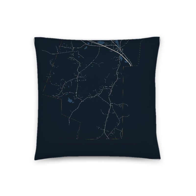 West Stockbridge Map Throw Pillow