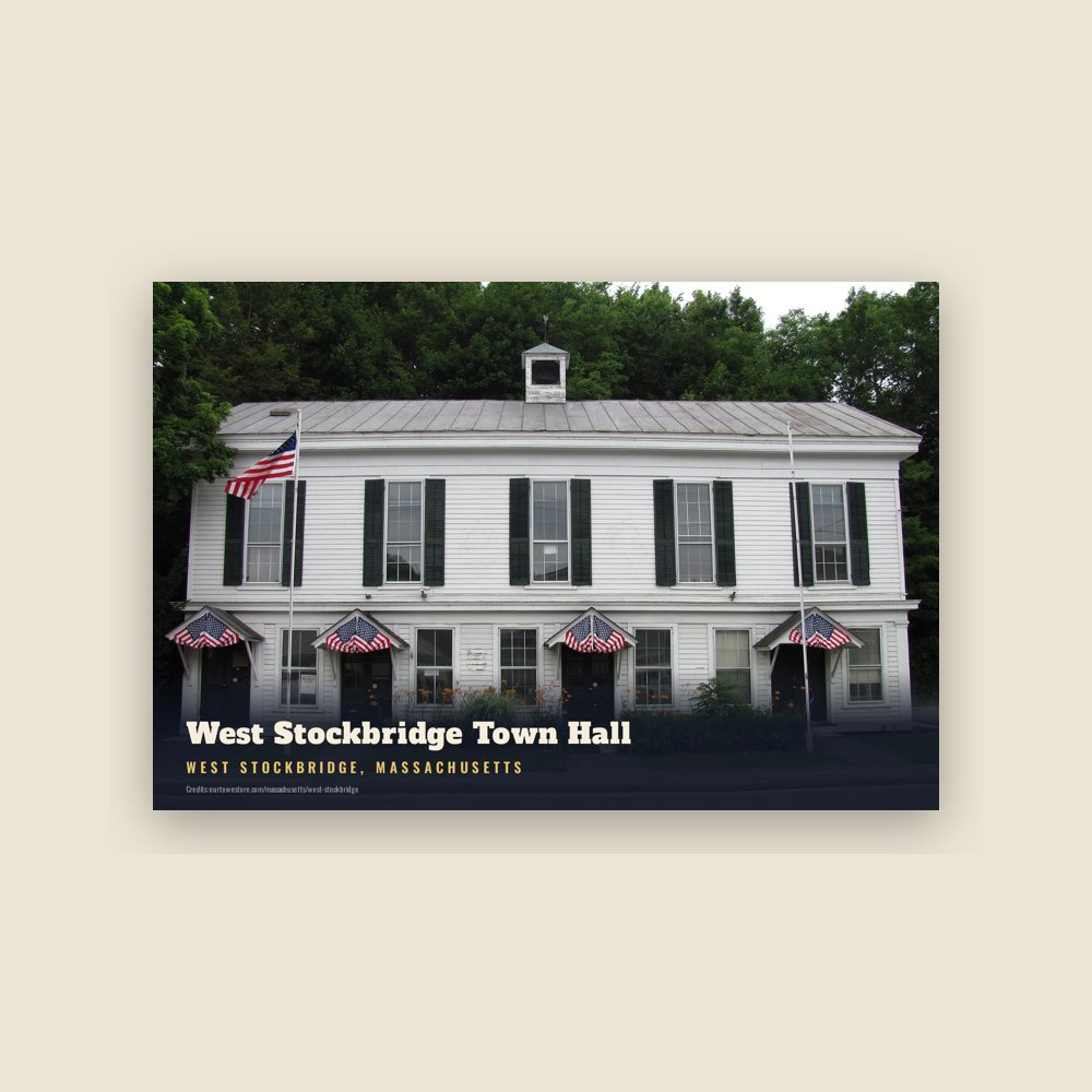 West Stockbridge West Stockbridge Town Hall Postcard