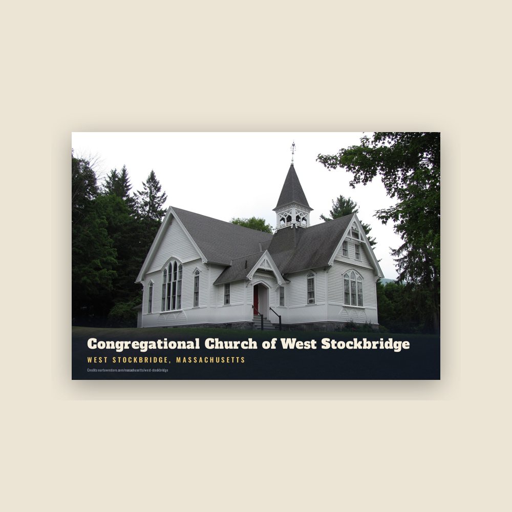 West Stockbridge Congregational Church of West Stockbridge Postcard