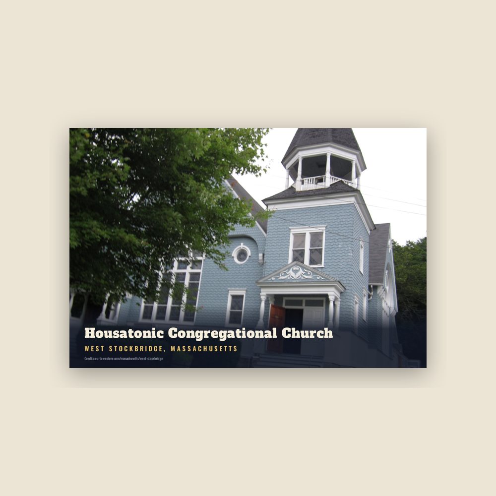 West Stockbridge Housatonic Congregational Church Postcard