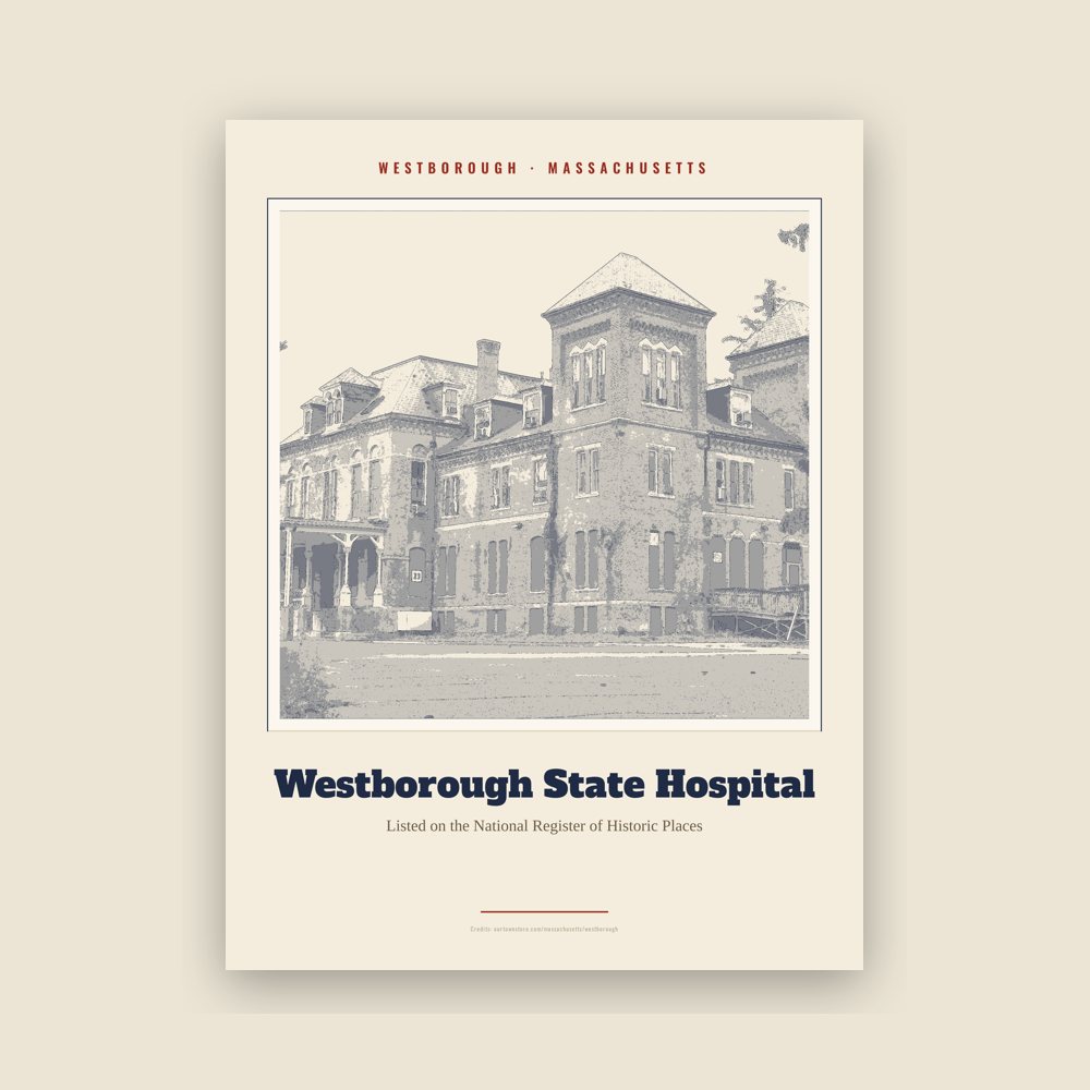 Westborough Westborough State Hospital Landmark Print