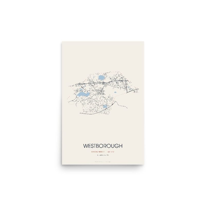 Westborough Street Map Poster · Linen