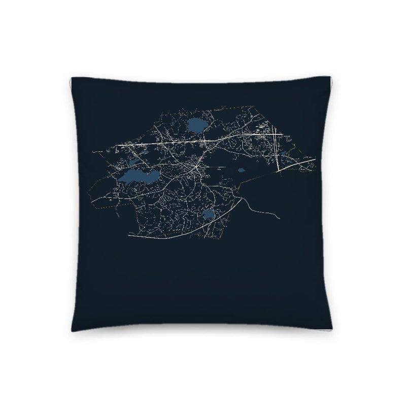 Westborough Map Throw Pillow