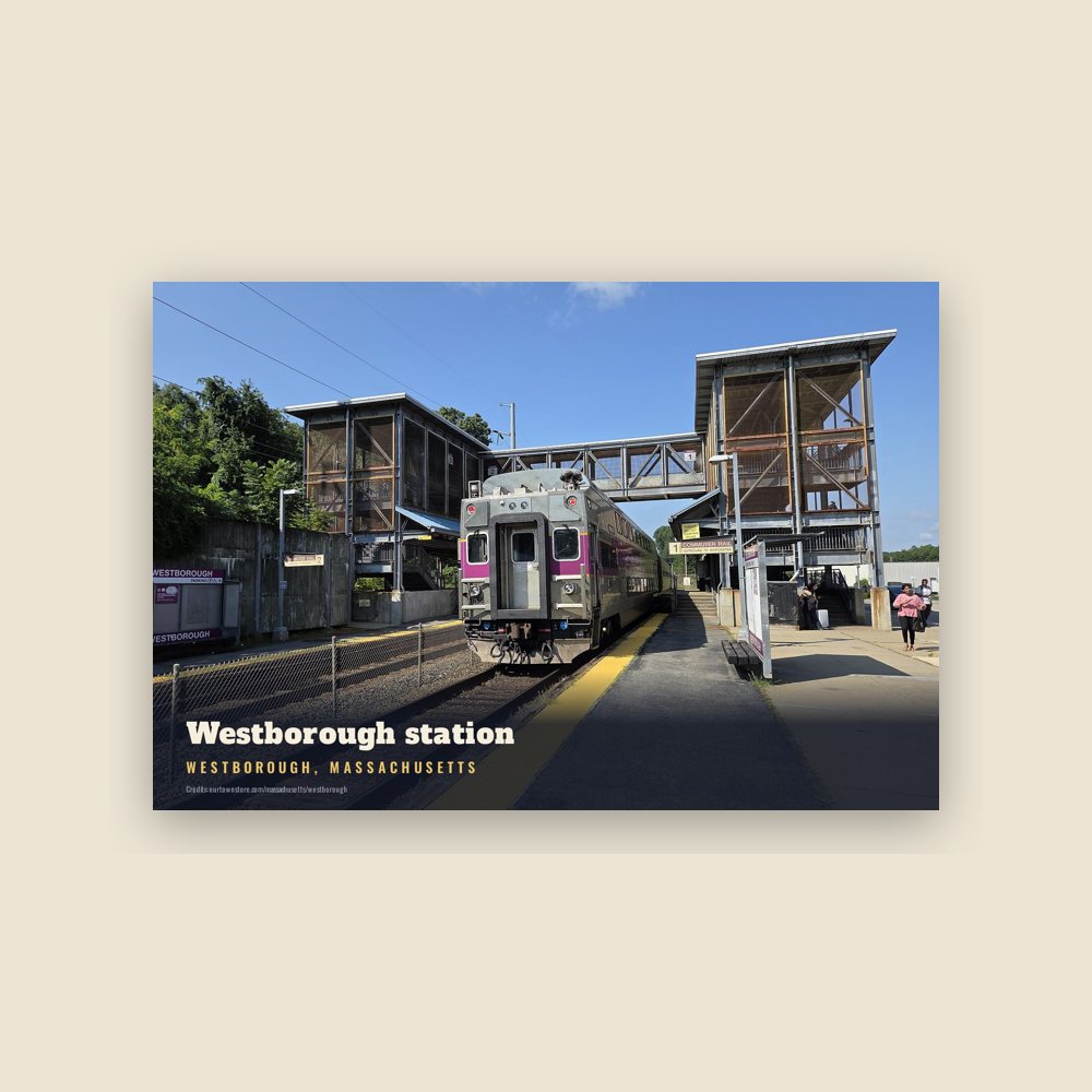 Westborough Westborough station Postcard