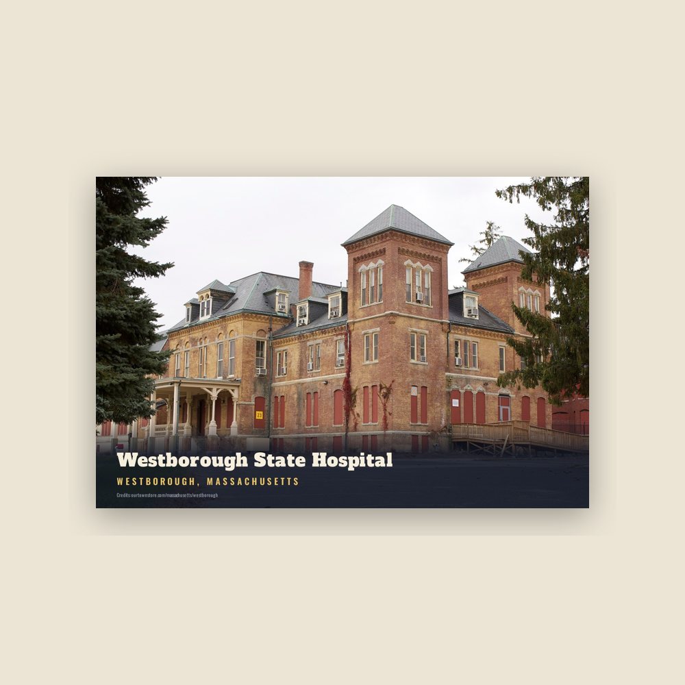 Westborough Westborough State Hospital Postcard