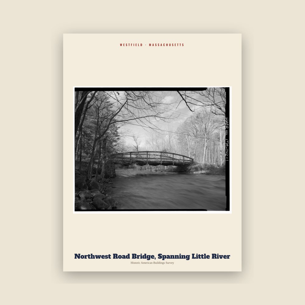 Westfield Northwest Road Bridge, Spanning Little River Archive Print