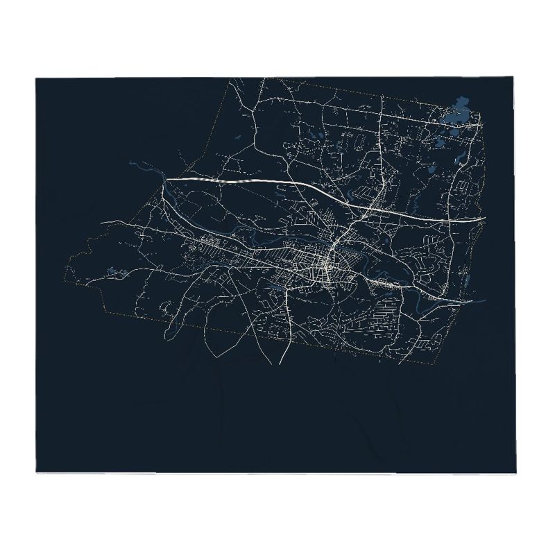 Westfield Street Map Throw Blanket