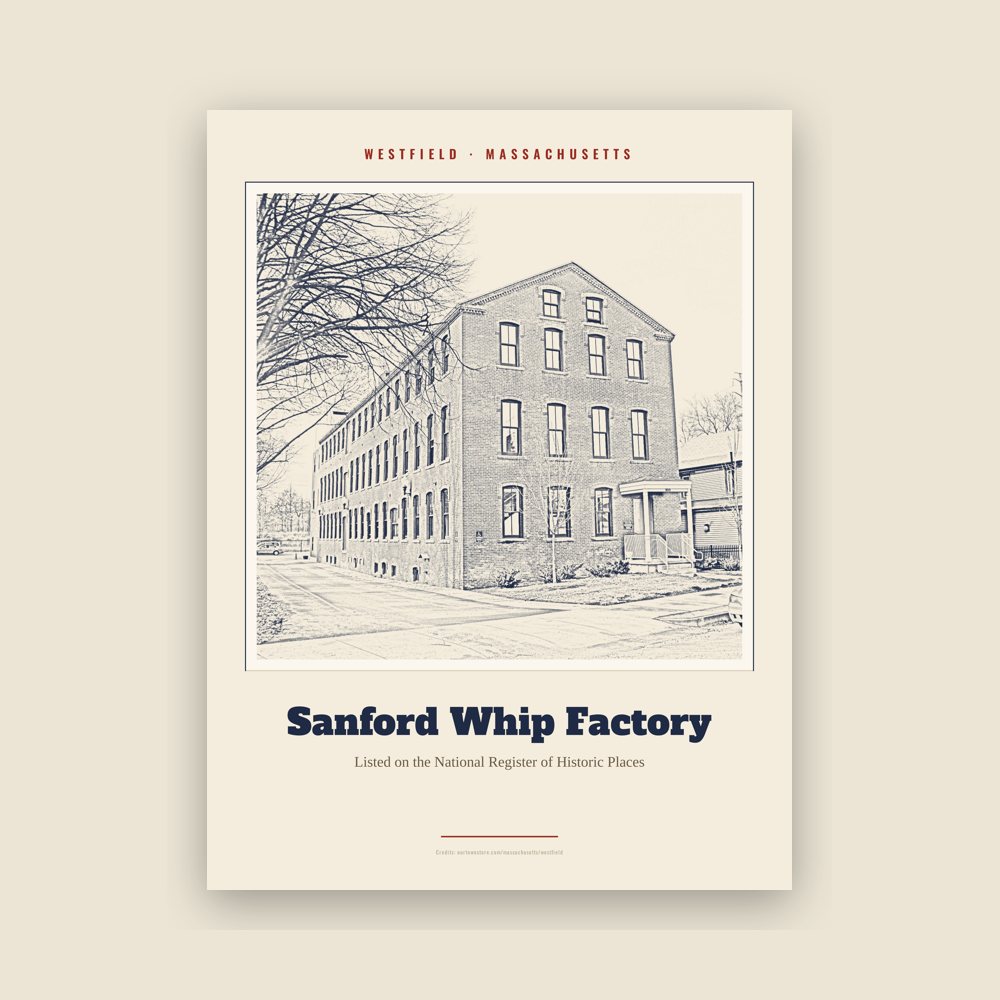 Westfield Sanford Whip Factory Landmark Print