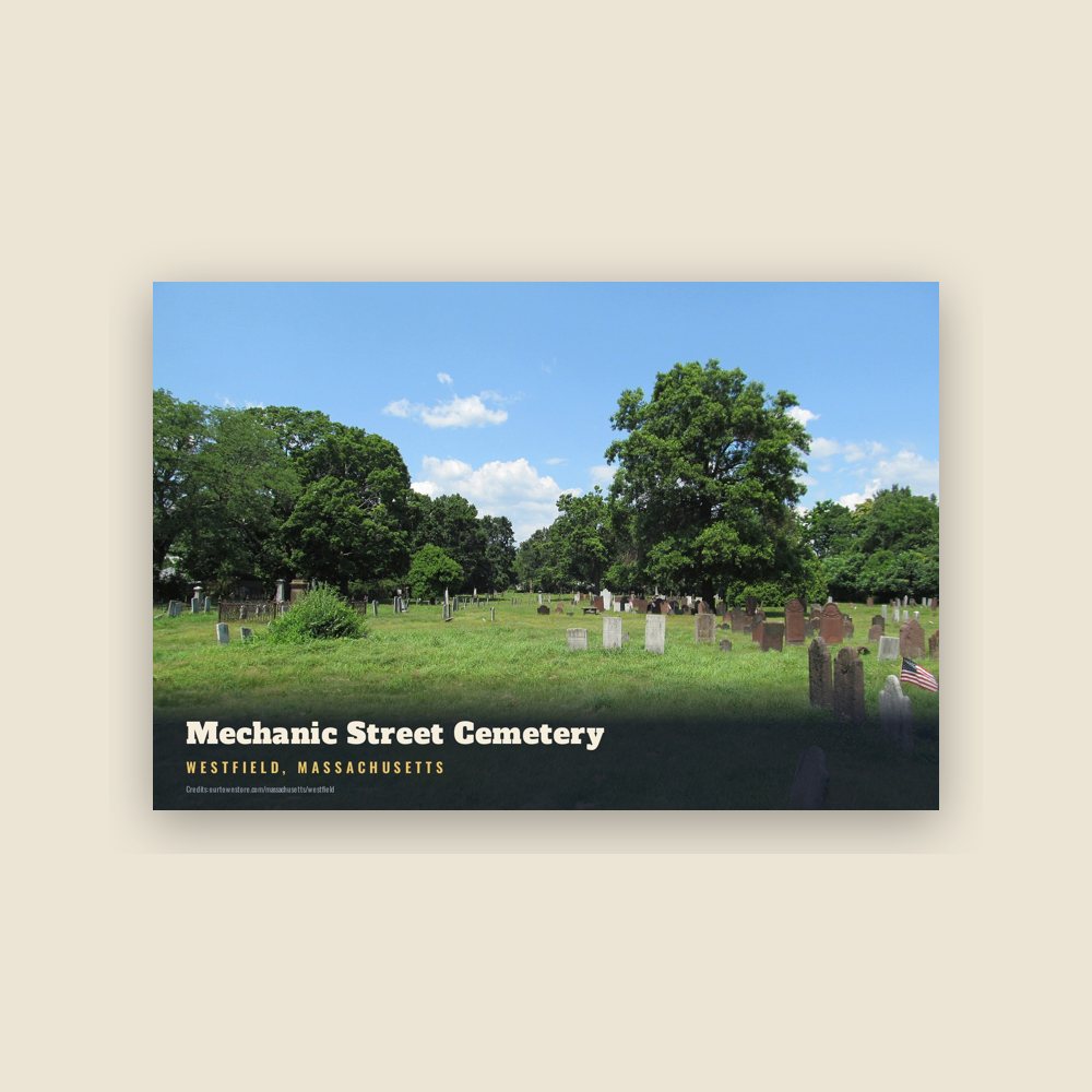 Westfield Mechanic Street Cemetery Postcard