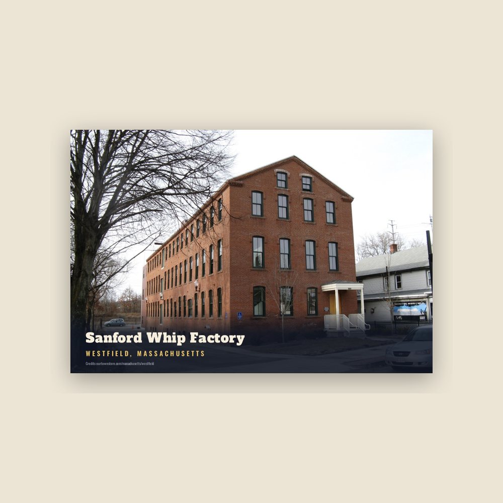 Westfield Sanford Whip Factory Postcard