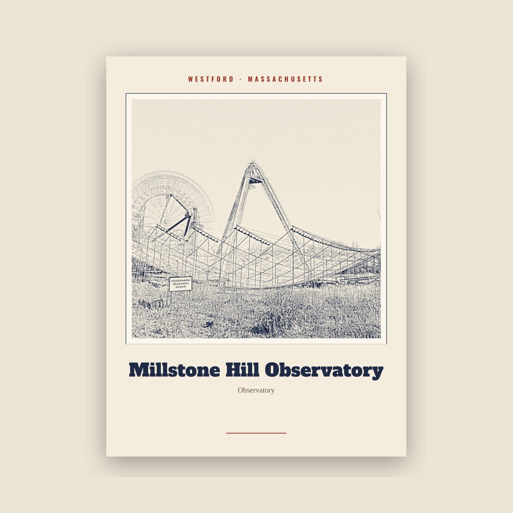 Westford Millstone Hill Observatory Landmark Print