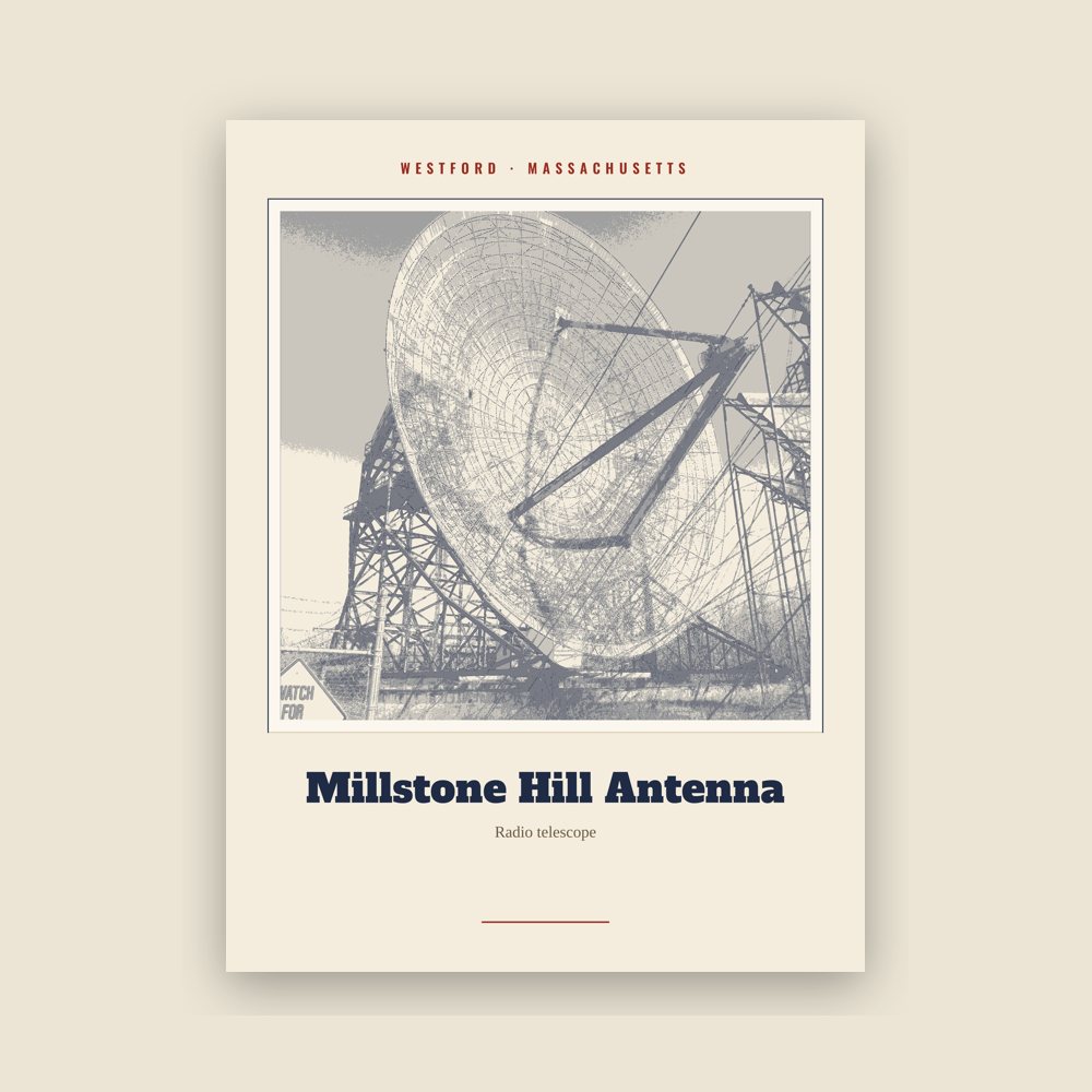 Westford Millstone Hill Antenna Landmark Print