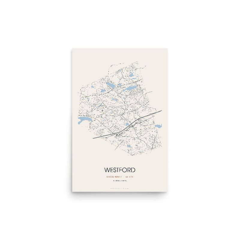 Westford Street Map Poster · Linen