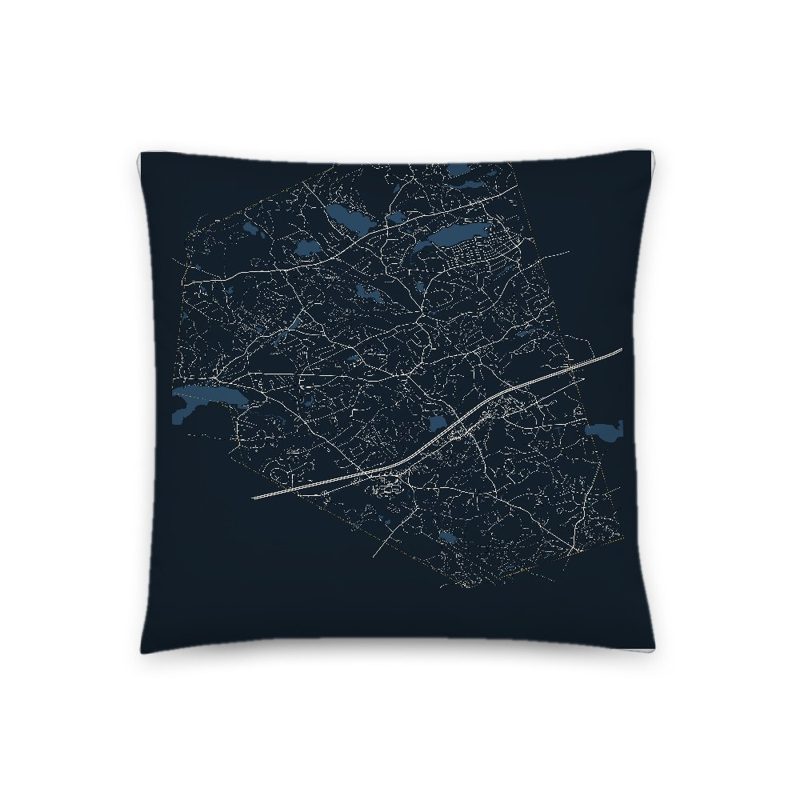 Westford Map Throw Pillow