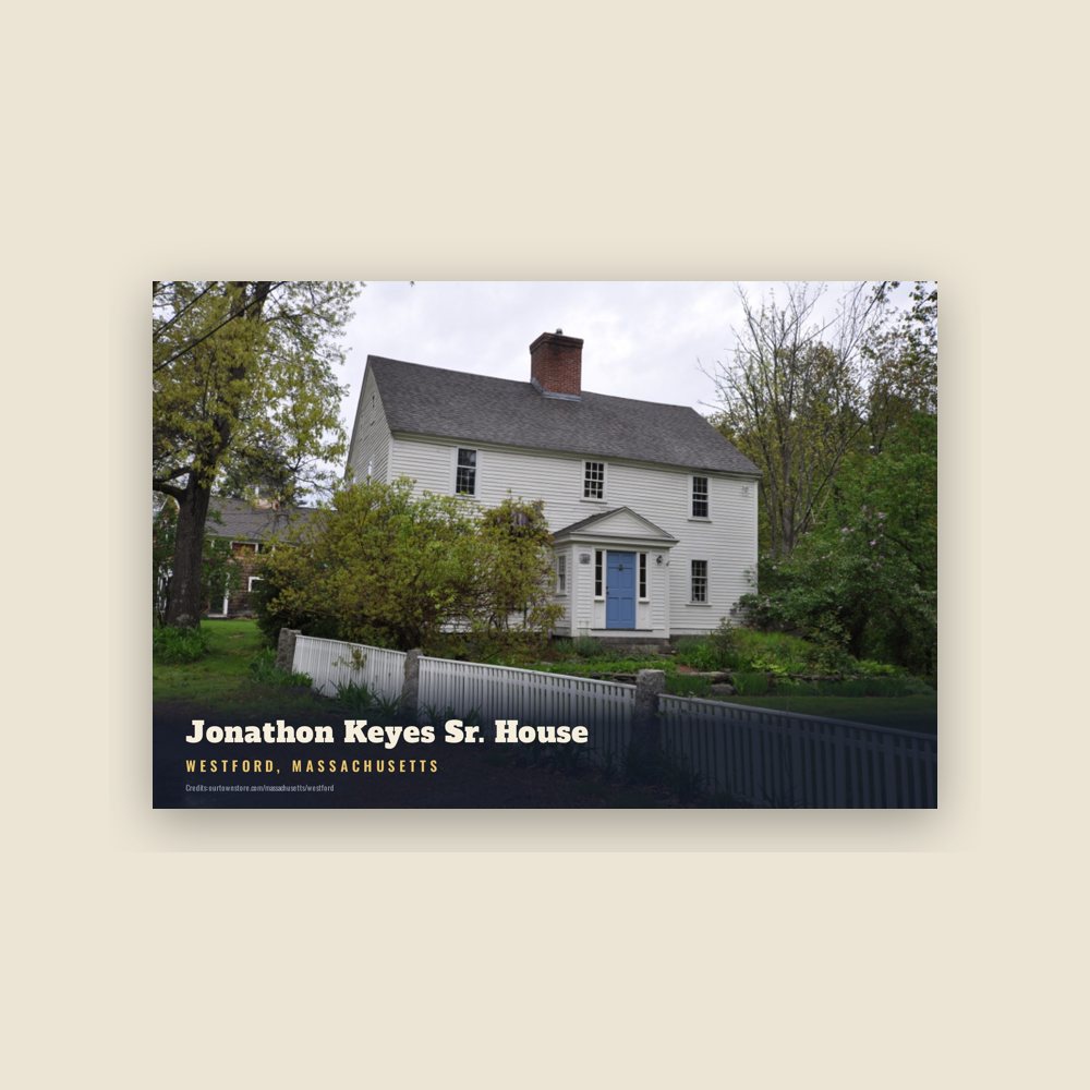 Westford Jonathon Keyes Sr. House Postcard
