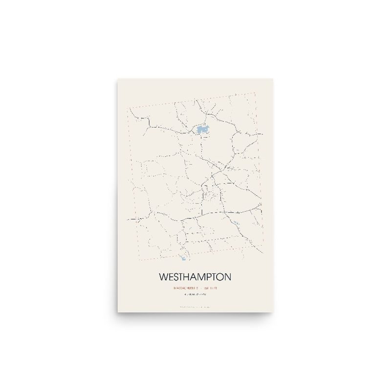 Westhampton Street Map Poster · Linen
