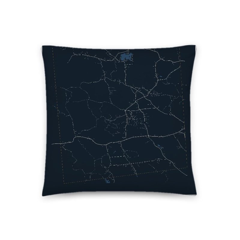 Westhampton Map Throw Pillow