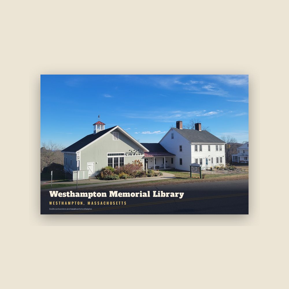 Westhampton Westhampton Memorial Library Postcard