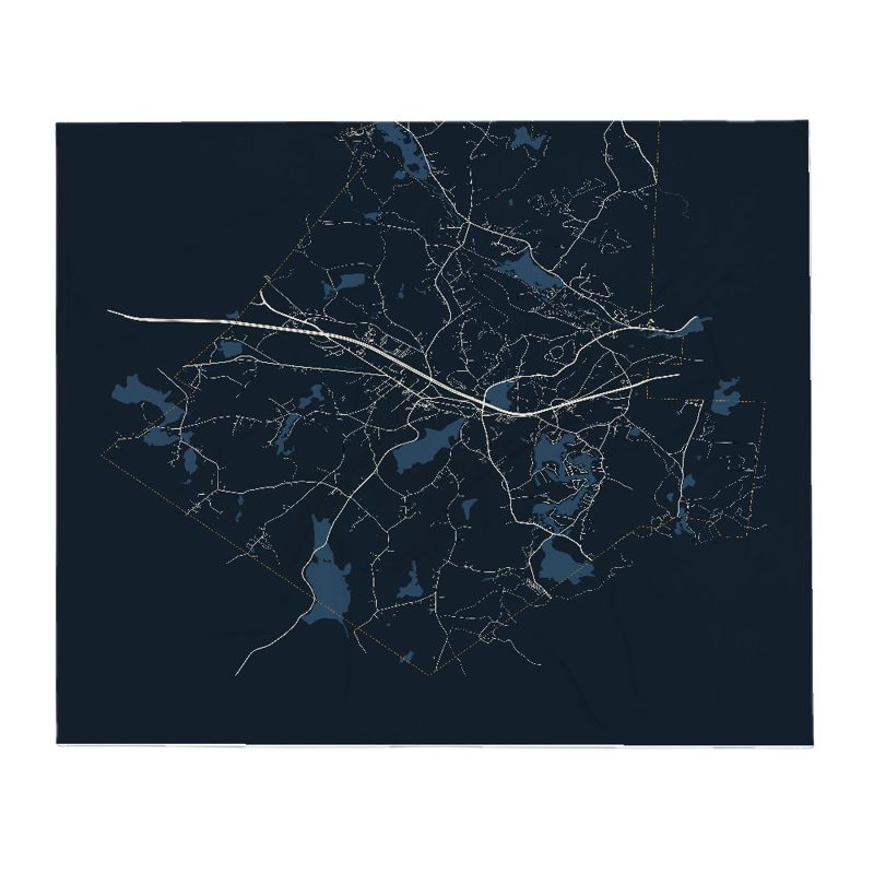Westminster Street Map Throw Blanket