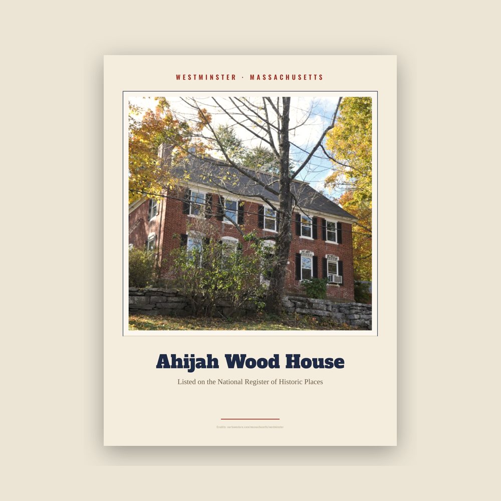 Westminster Ahijah Wood House Landmark Print