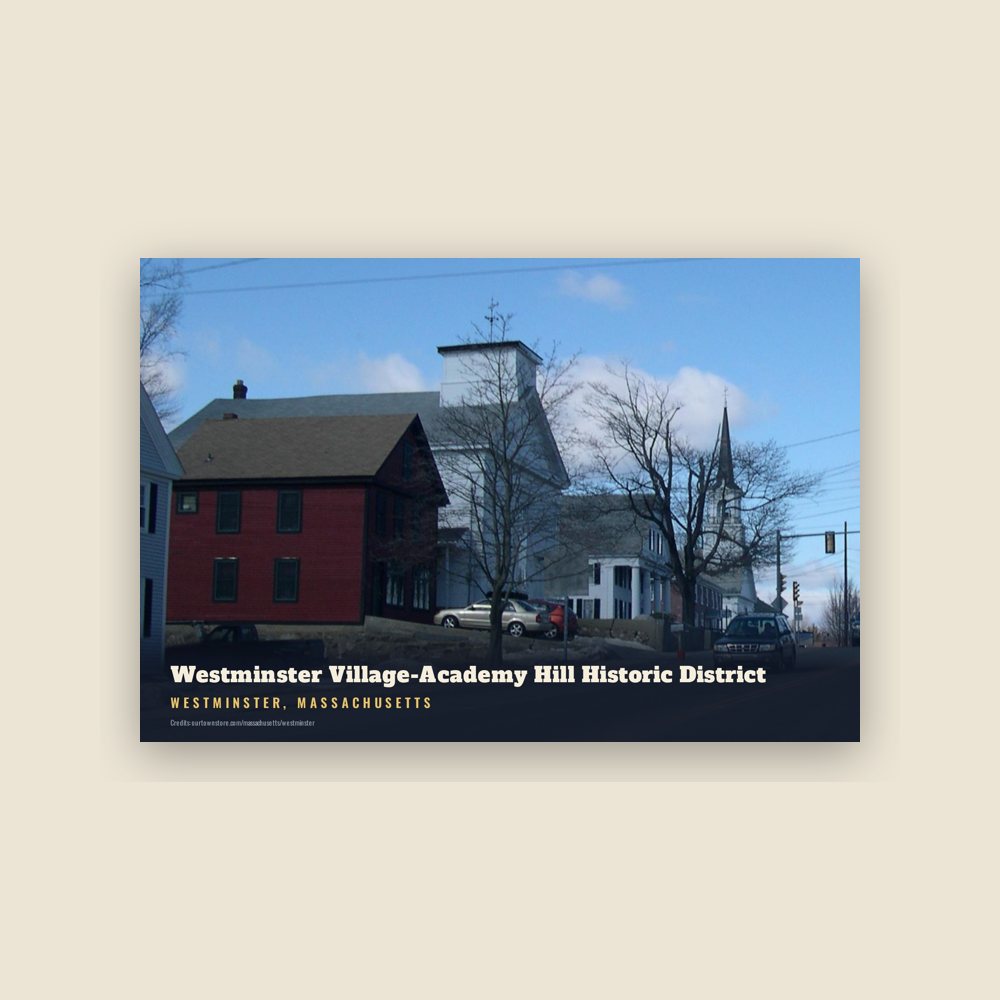 Westminster Westminster Village-Academy Hill Historic District Postcard