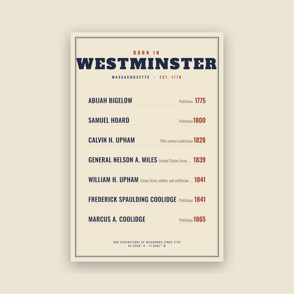 Westminster “Born In” Poster
