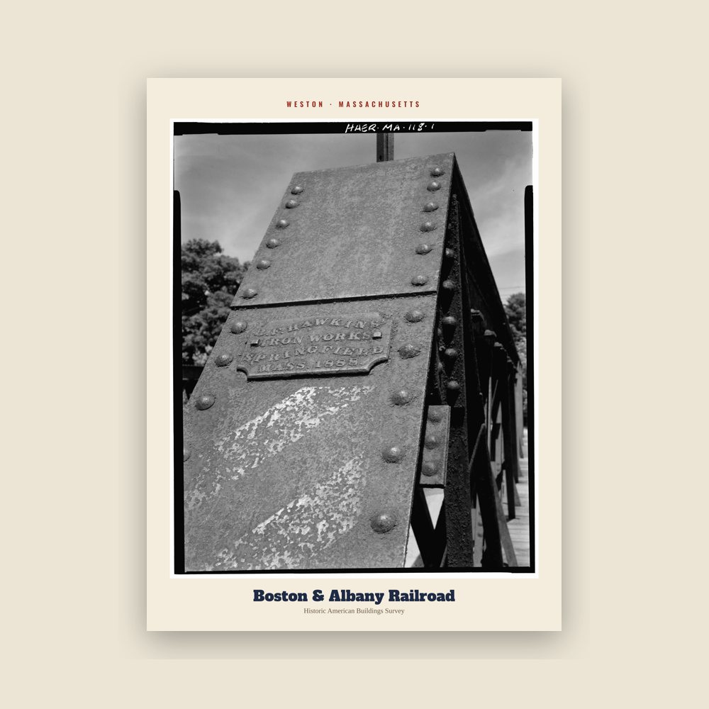 Weston Boston & Albany Railroad Archive Print