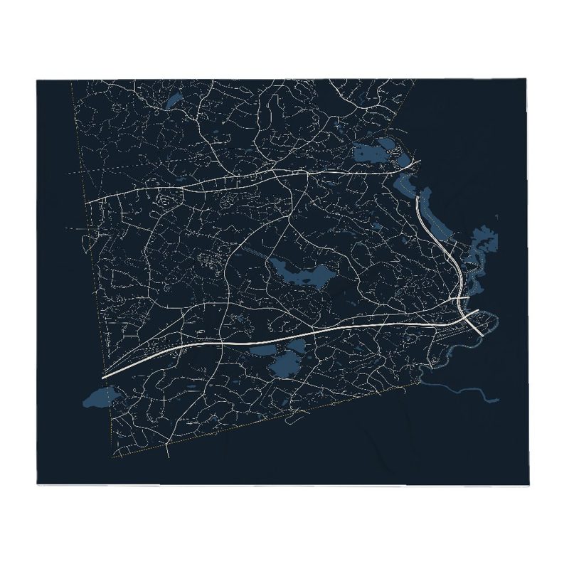 Weston Street Map Throw Blanket